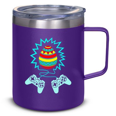 Funny Happy Easter Gamer Video Game Controller Egg 12oz Stainless Steel Coffee Mug