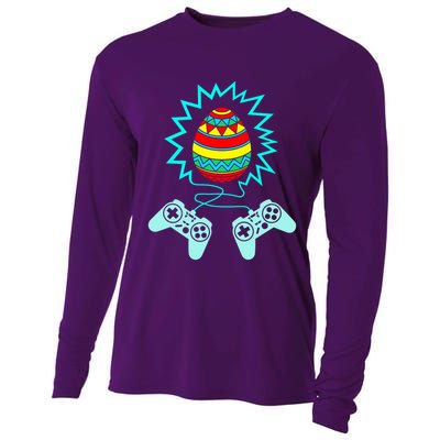 Funny Happy Easter Gamer Video Game Controller Egg Cooling Performance Long Sleeve Crew