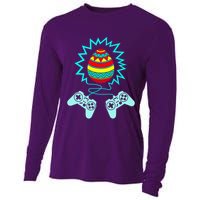 Funny Happy Easter Gamer Video Game Controller Egg Cooling Performance Long Sleeve Crew
