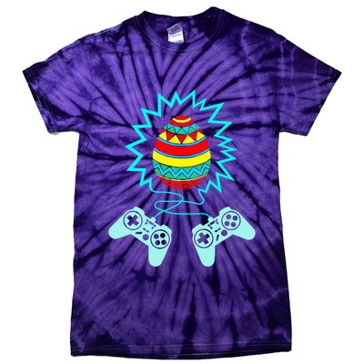 Funny Happy Easter Gamer Video Game Controller Egg Tie-Dye T-Shirt