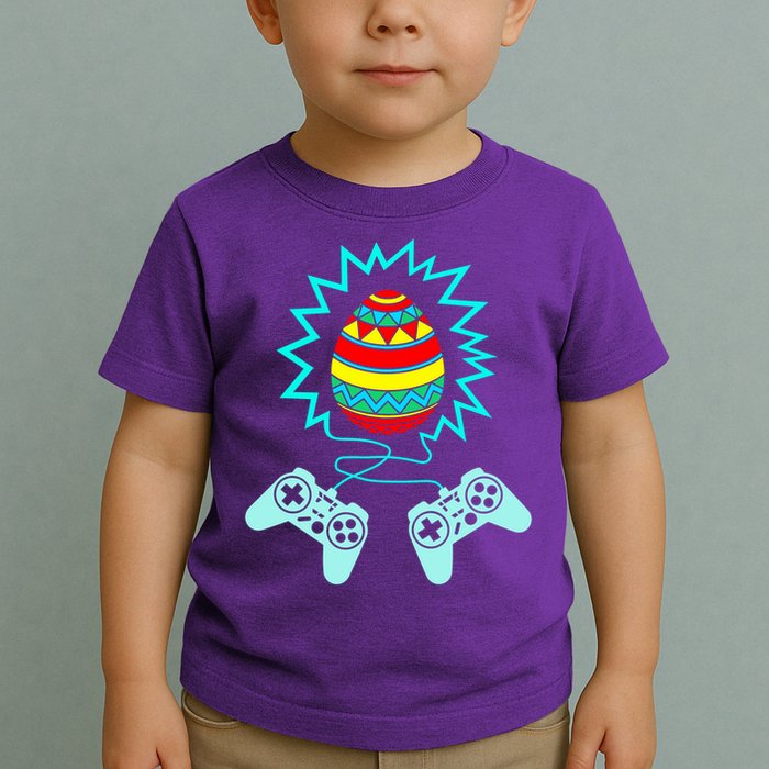 Funny Happy Easter Gamer Video Game Controller Egg Toddler T-Shirt