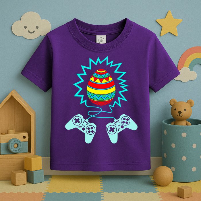 Funny Happy Easter Gamer Video Game Controller Egg Toddler T-Shirt