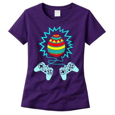 Funny Happy Easter Gamer Video Game Controller Egg Womens T-Shirt
