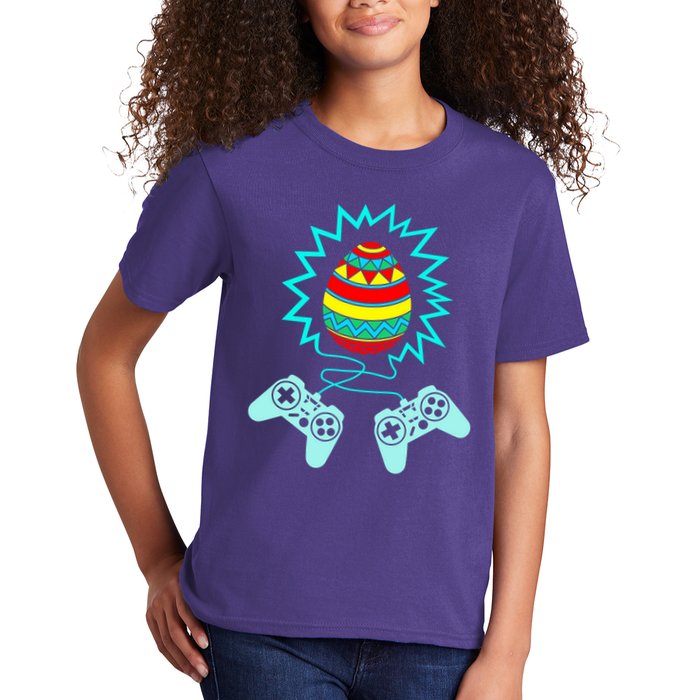 Funny Happy Easter Gamer Video Game Controller Egg Kids T-Shirt