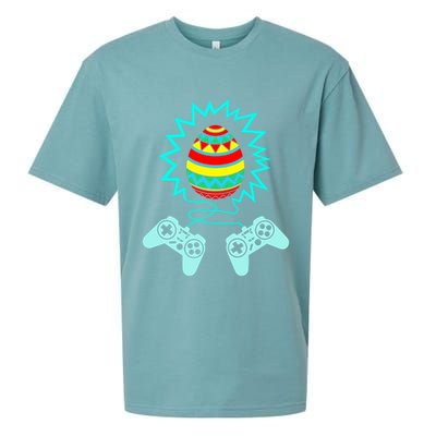 Funny Happy Easter Gamer Video Game Controller Egg Sueded Cloud Jersey T-Shirt