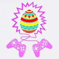 Funny Happy Easter Gamer Video Game Controller Egg Garment-Dyed Sweatshirt