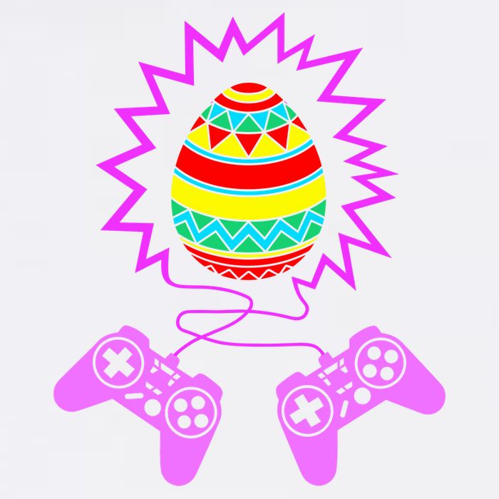 Funny Happy Easter Gamer Video Game Controller Egg Garment-Dyed Sweatshirt
