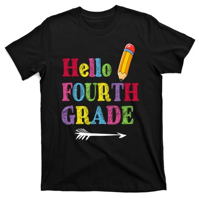 Funny Hello Fourth Grade Funny Back To The School T-Shirt