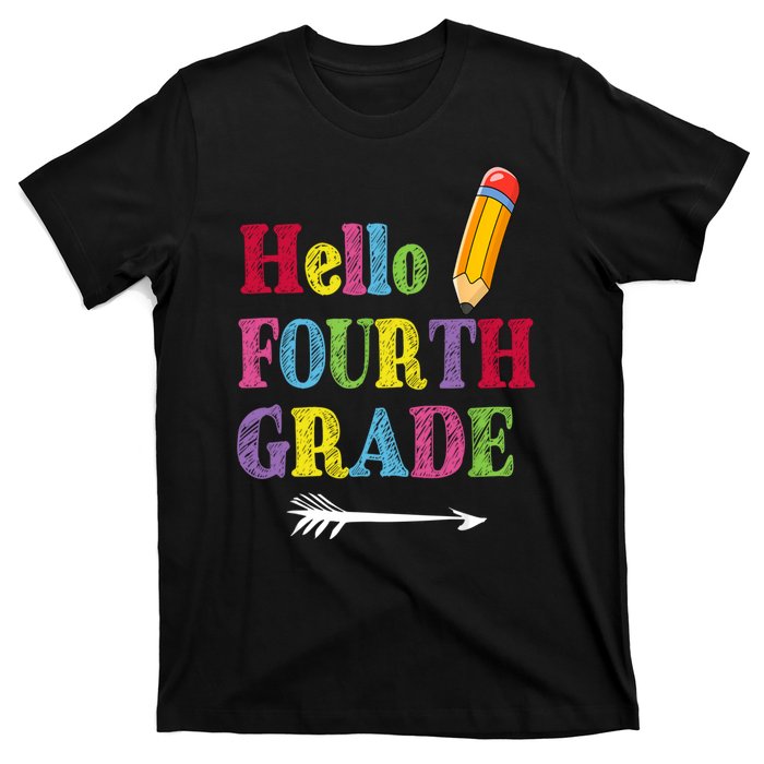 Funny Hello Fourth Grade Funny Back To The School T-Shirt