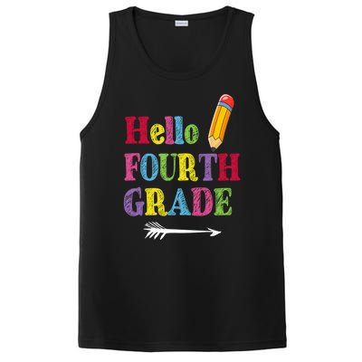 Funny Hello Fourth Grade Funny Back To The School PosiCharge Competitor Tank