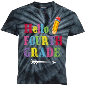 Funny Hello Fourth Grade Funny Back To The School Kids Tie-Dye T-Shirt