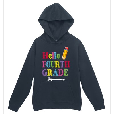 Funny Hello Fourth Grade Funny Back To The School Urban Pullover Hoodie