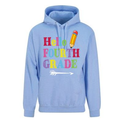 Funny Hello Fourth Grade Funny Back To The School Unisex Surf Hoodie