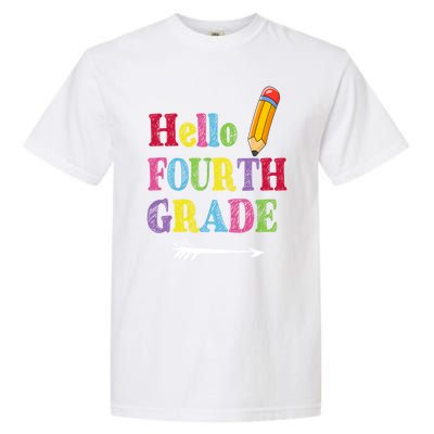 Funny Hello Fourth Grade Funny Back To The School Garment-Dyed Heavyweight T-Shirt