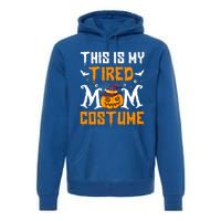 Funny Halloween Fun This Is My Tired Mom Costume Cute Gift Premium Hoodie