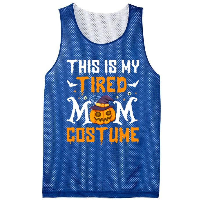 Funny Halloween Fun This Is My Tired Mom Costume Cute Gift Mesh Reversible Basketball Jersey Tank