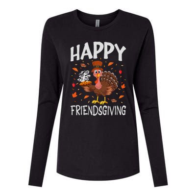 Funny Happy Friendsgiving Turkey Friends Giving Gifts Womens Cotton Relaxed Long Sleeve T-Shirt