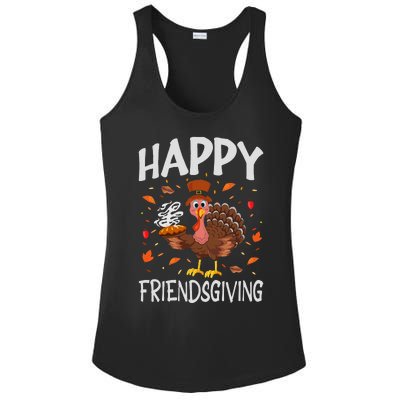 Funny Happy Friendsgiving Turkey Friends Giving Gifts Ladies PosiCharge Competitor Racerback Tank