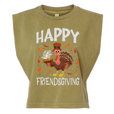 Funny Happy Friendsgiving Turkey Friends Giving Gifts Garment-Dyed Women's Muscle Tee