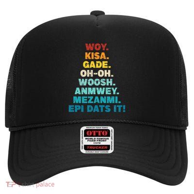 Funny Haiti High Crown Mesh Back Trucker Hat