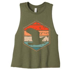 Falcon Hawk Falconry Clothes Peregrine Falcon Women's Racerback Cropped Tank