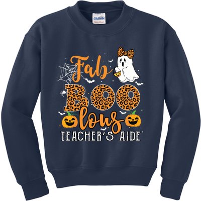 Faboolous Halloween For Teacher’S Aide Cute Leopard Kids Sweatshirt