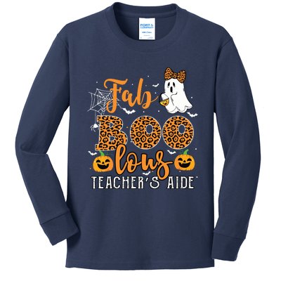 Faboolous Halloween For Teacher’S Aide Cute Leopard Kids Long Sleeve Shirt