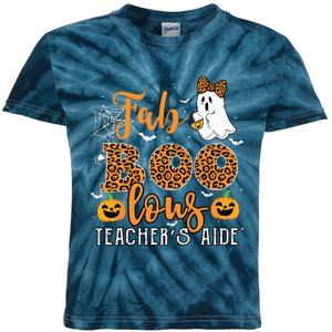 Faboolous Halloween For Teacher’S Aide Cute Leopard Kids Tie-Dye T-Shirt