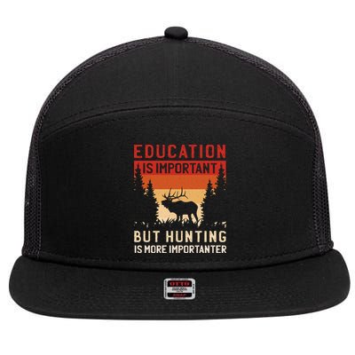 Funny Hunting 7 Panel Mesh Trucker Snapback Hat