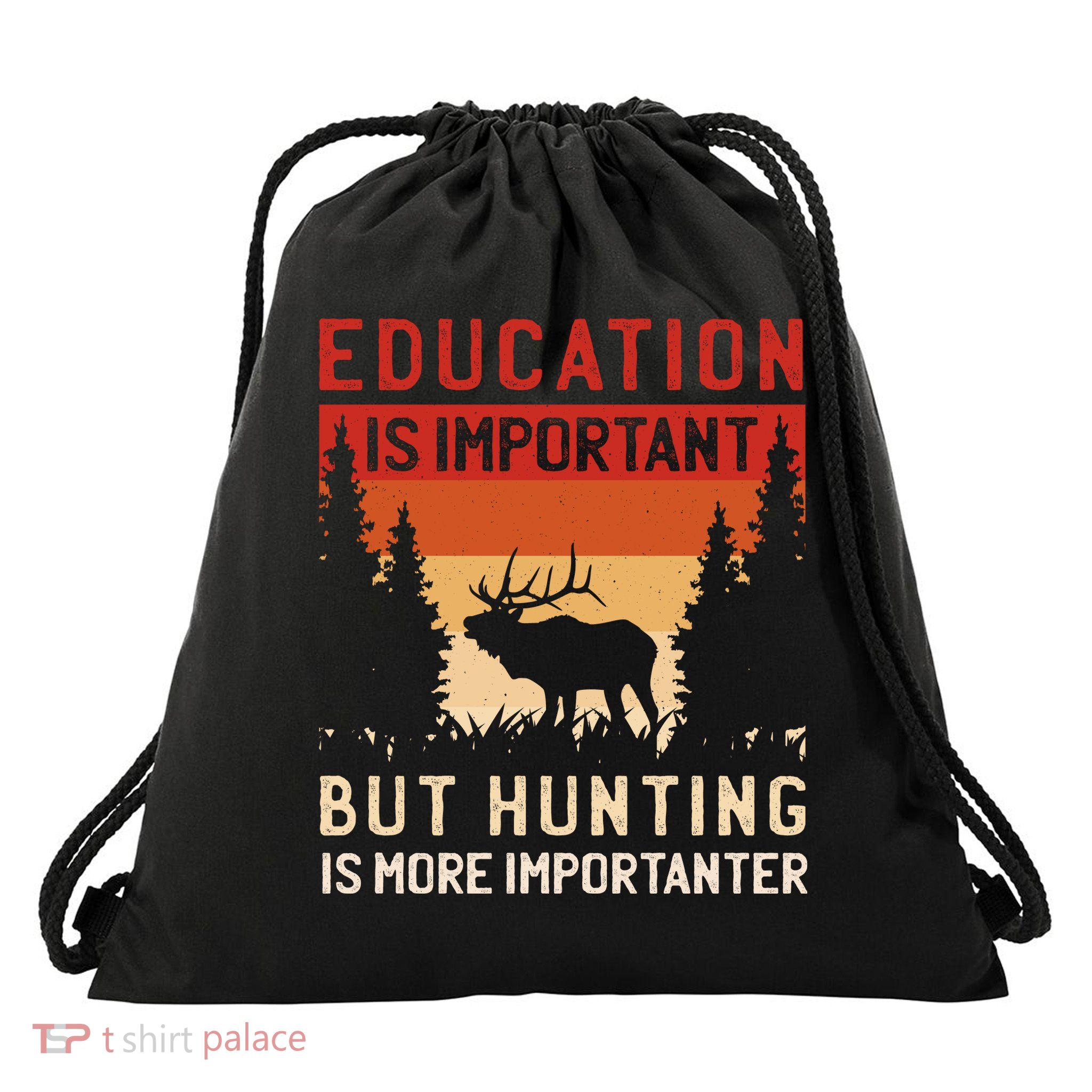 Funny Hunting Drawstring Bag
