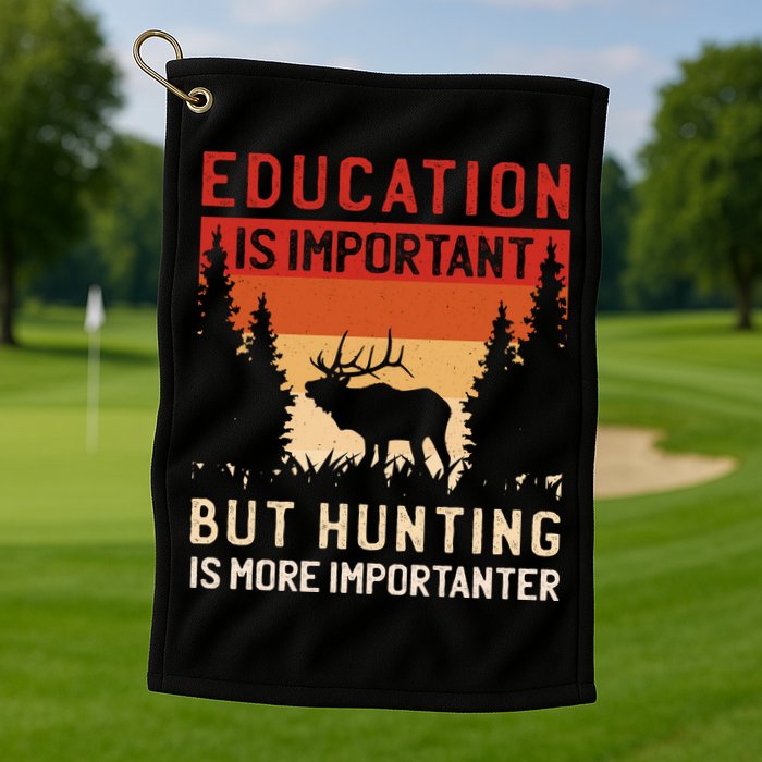 Funny Hunting Golf Towel