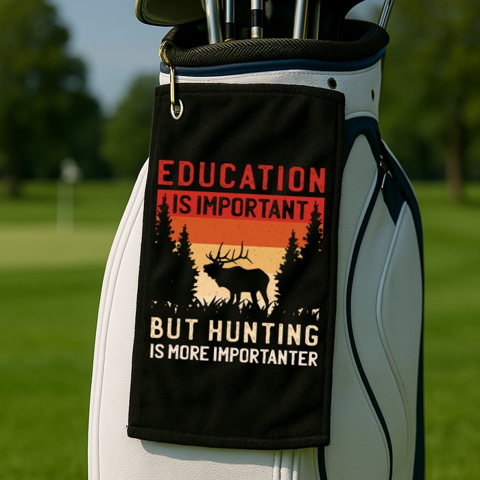 Funny Hunting Golf Towel