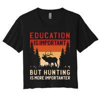 Funny Hunting Women's Crop Top Tee