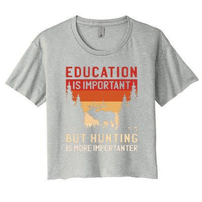 Funny Hunting Women's Crop Top Tee