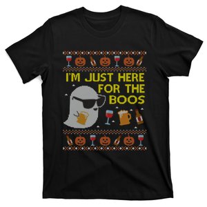 Funny Here for the Boos Ugly Halloween Sweater Sweatshirt T-Shirt