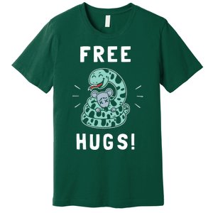 Free Hugs Funny Python Snake Anaconda Joke Tee Premium T-Shirt