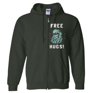 Free Hugs Funny Python Snake Anaconda Joke Tee Full Zip Hoodie