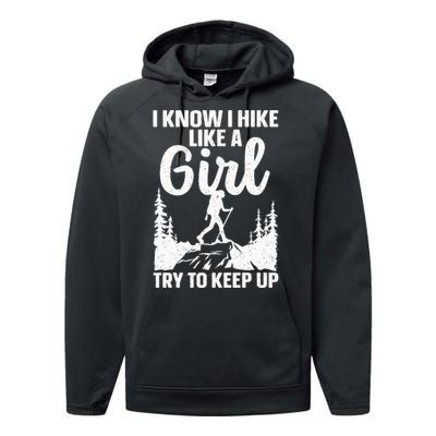 Funny Hiking For Mountaineer Hiking Lover Gift Performance Fleece Hoodie