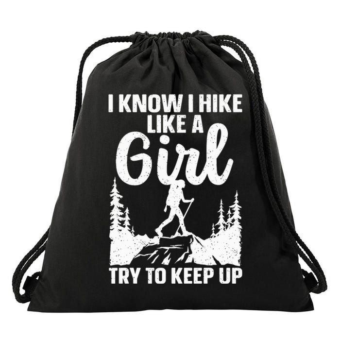 Funny Hiking For Mountaineer Hiking Lover Gift Drawstring Bag