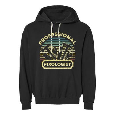 Funny Handyman For Wo Dad Fixologist Carpenter Garment-Dyed Fleece Hoodie