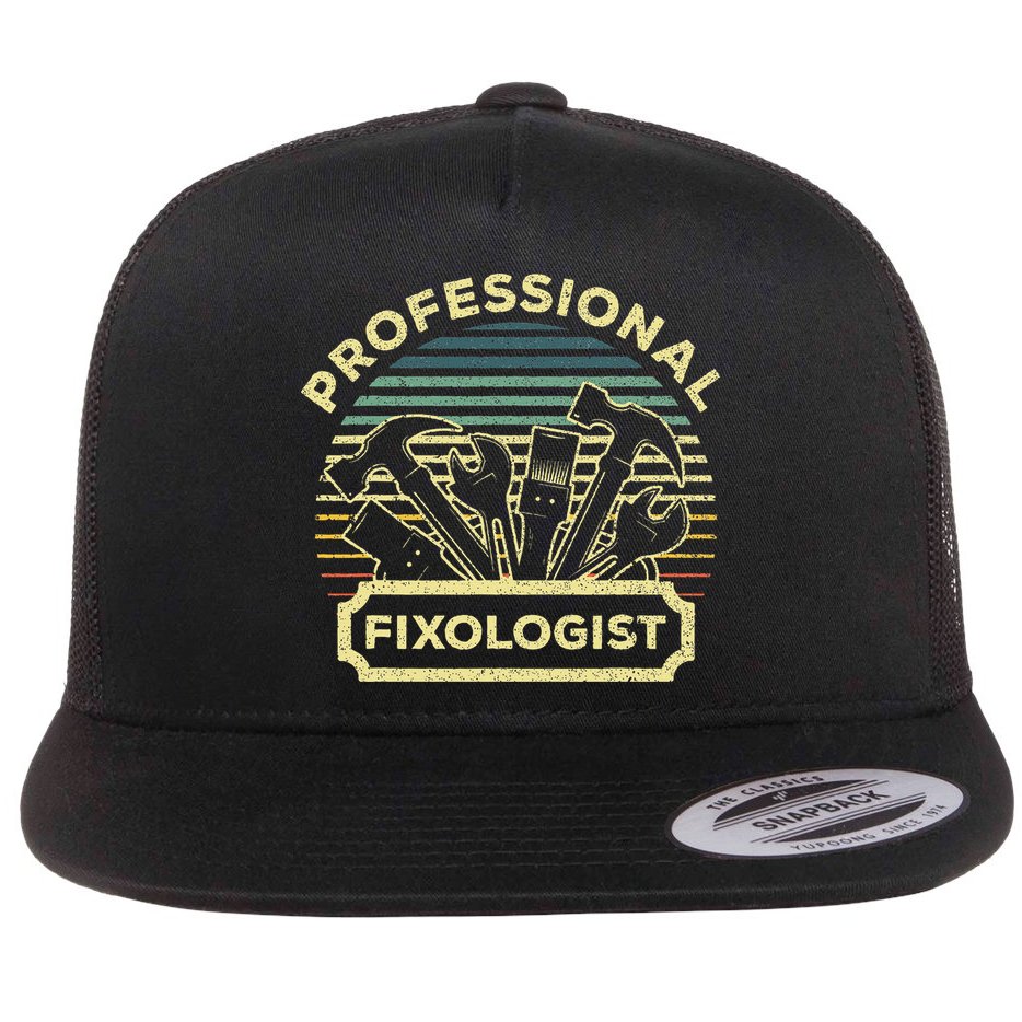 Funny Handyman For Wo Dad Fixologist Carpenter Flatbill Hat