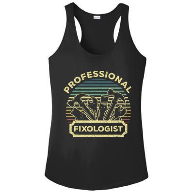 Funny Handyman For Wo Dad Fixologist Carpenter Ladies PosiCharge Competitor Racerback Tank