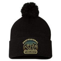 Funny Handyman For Wo Dad Fixologist Carpenter Pom Pom 12in Knit Beanie