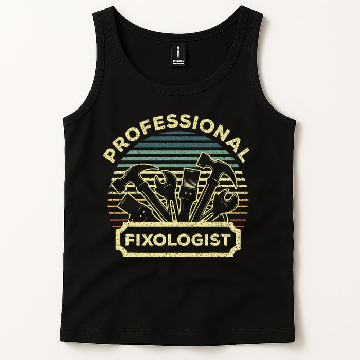 Funny Handyman For Wo Dad Fixologist Carpenter Tank Top