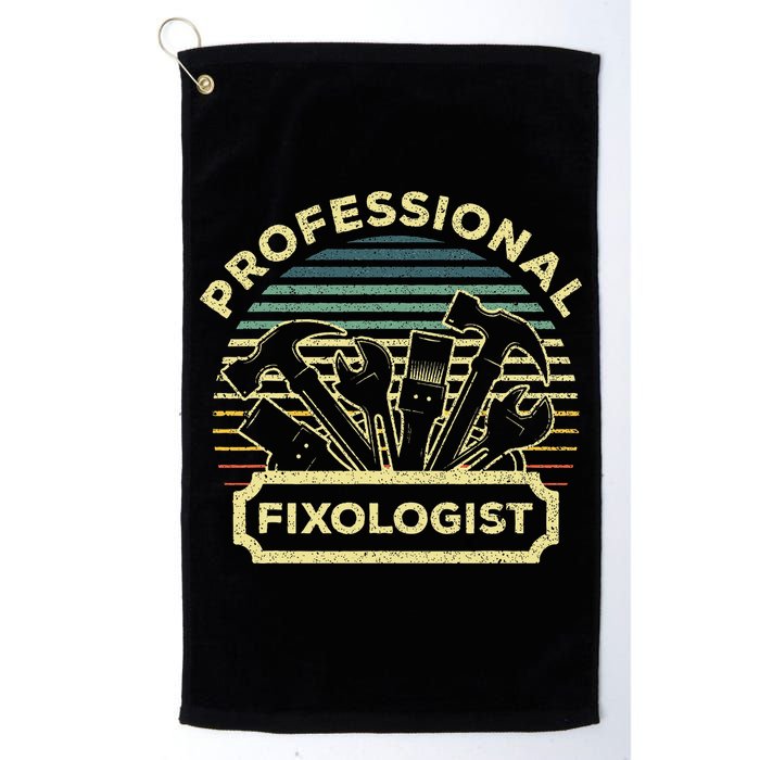 Funny Handyman For Wo Dad Fixologist Carpenter Golf Towel