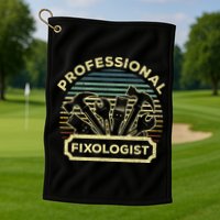Funny Handyman For Wo Dad Fixologist Carpenter Golf Towel