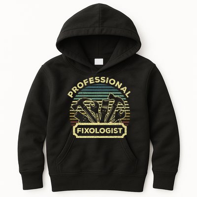 Funny Handyman For Wo Dad Fixologist Carpenter Kids Hoodie