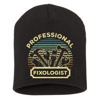 Funny Handyman For Wo Dad Fixologist Carpenter Short Acrylic Beanie