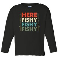 Fish Hunting Fishing Fishrod Fisherman Toddler Long Sleeve Shirt