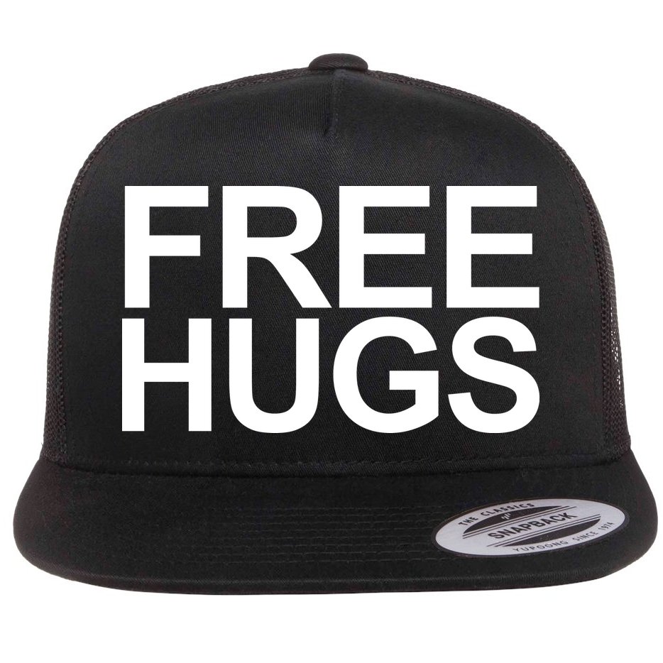 Free Hugs Flat Bill Trucker Hat